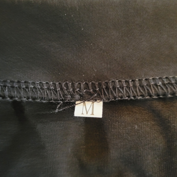 JUMPSUIT, black, no tags, brand unknown, sz M, elastic waist, cuffs at ankles. - Picture 6 of 9